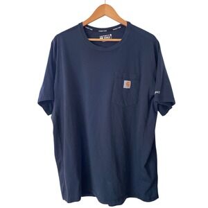 Carhartt Men's Relaxed Fit Navy Blue T Shirt Size Extra Large